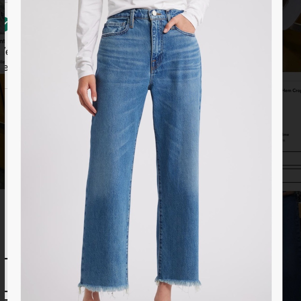 Frame Denim Le Jane Crop Caramia Size 32